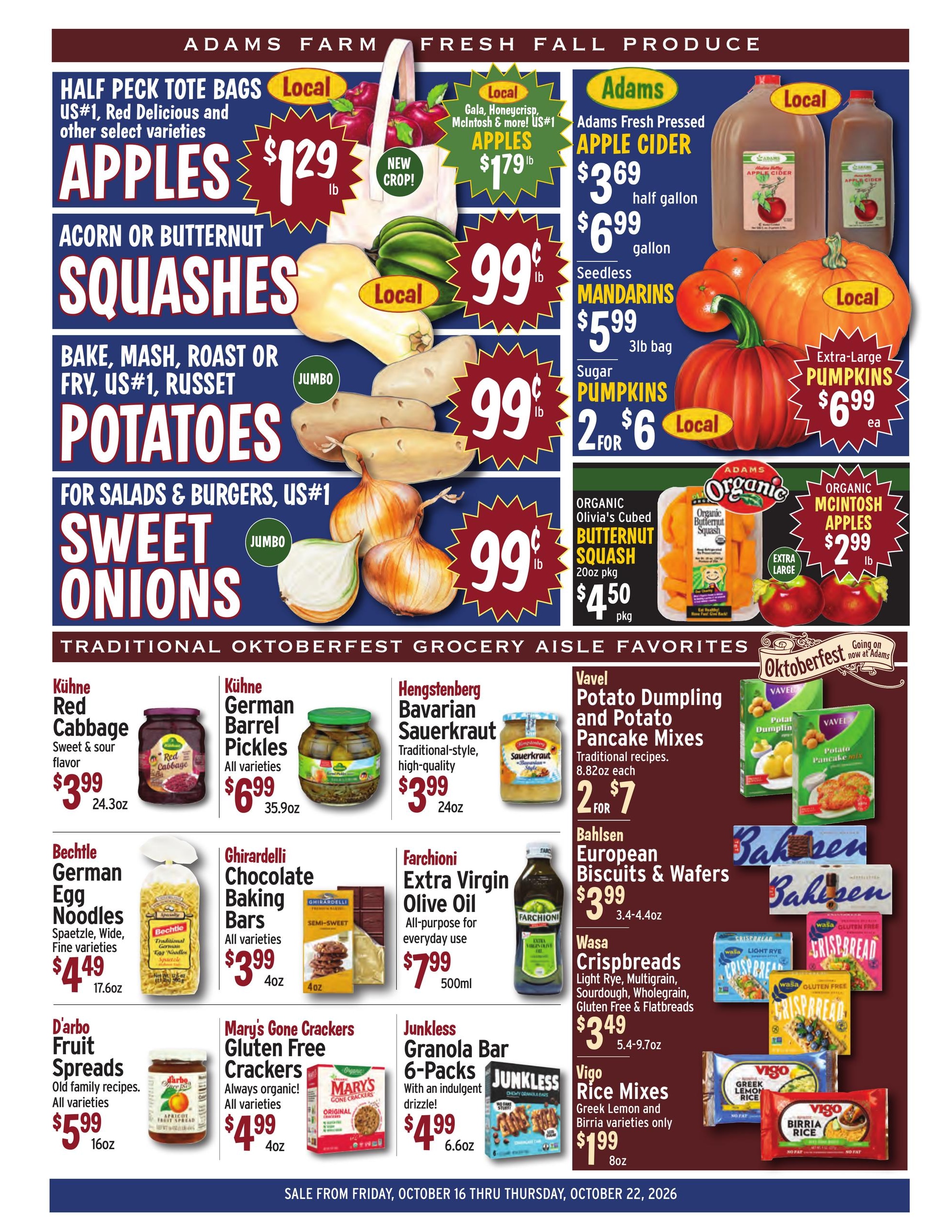Adams Fairacre Farms Weekly Ad October 16 - 22, 2026
