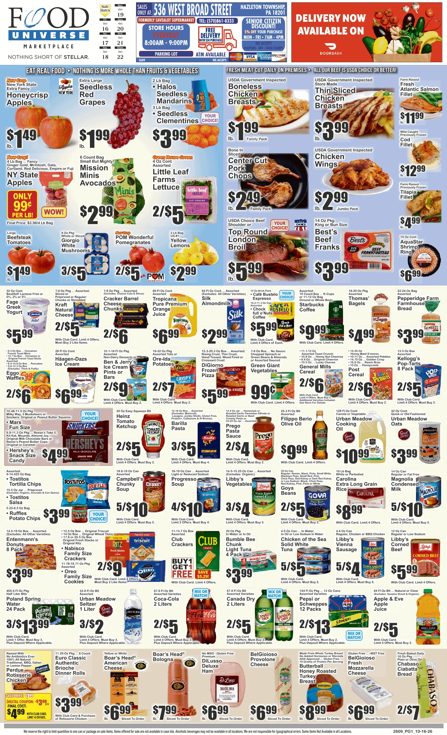 Food Universe (Hazleton, PA) Weekly Ad October 16 - 22, 2026
