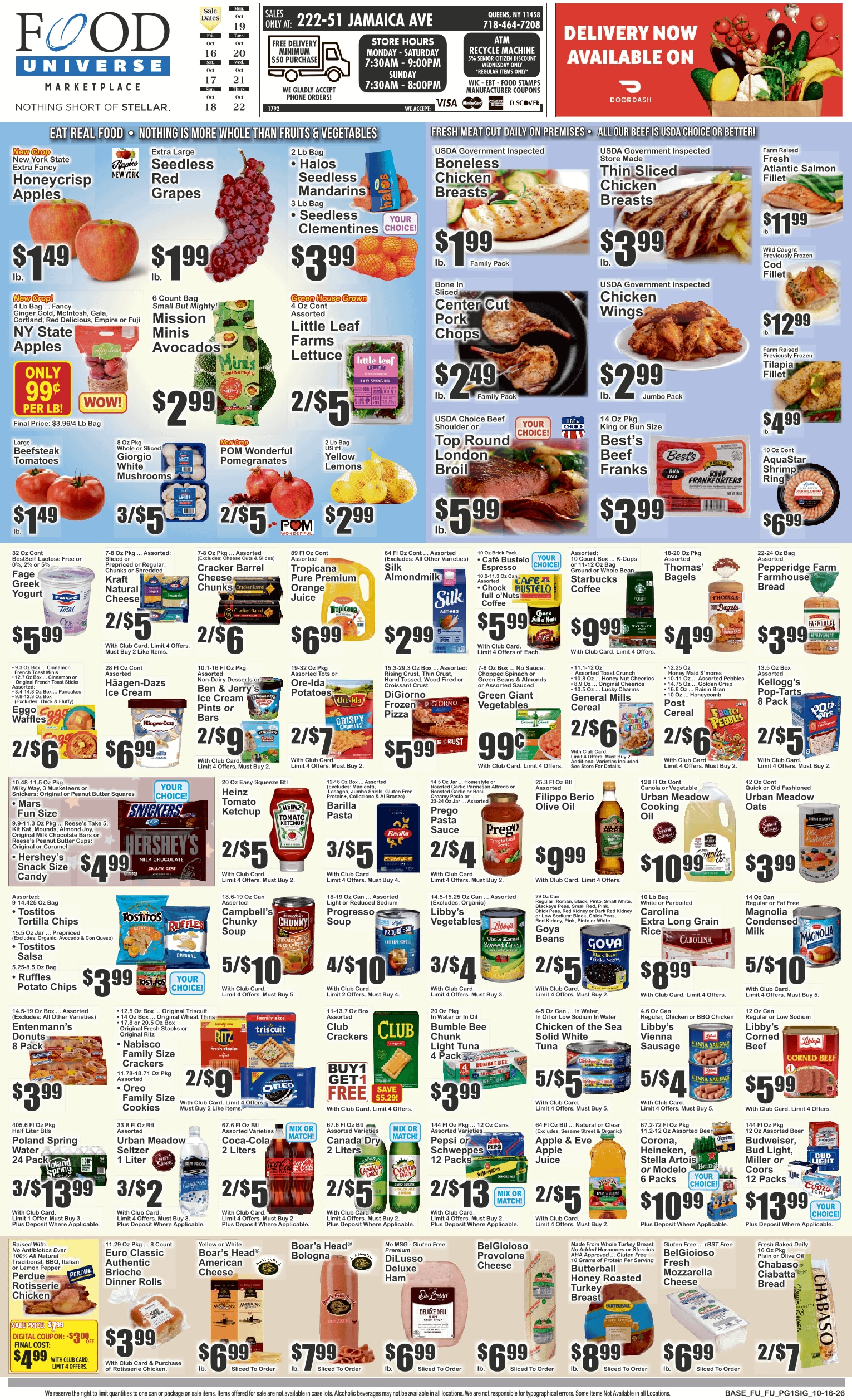 Food Universe (Queens Village, NY) Weekly Ad October 16 - 22, 2026