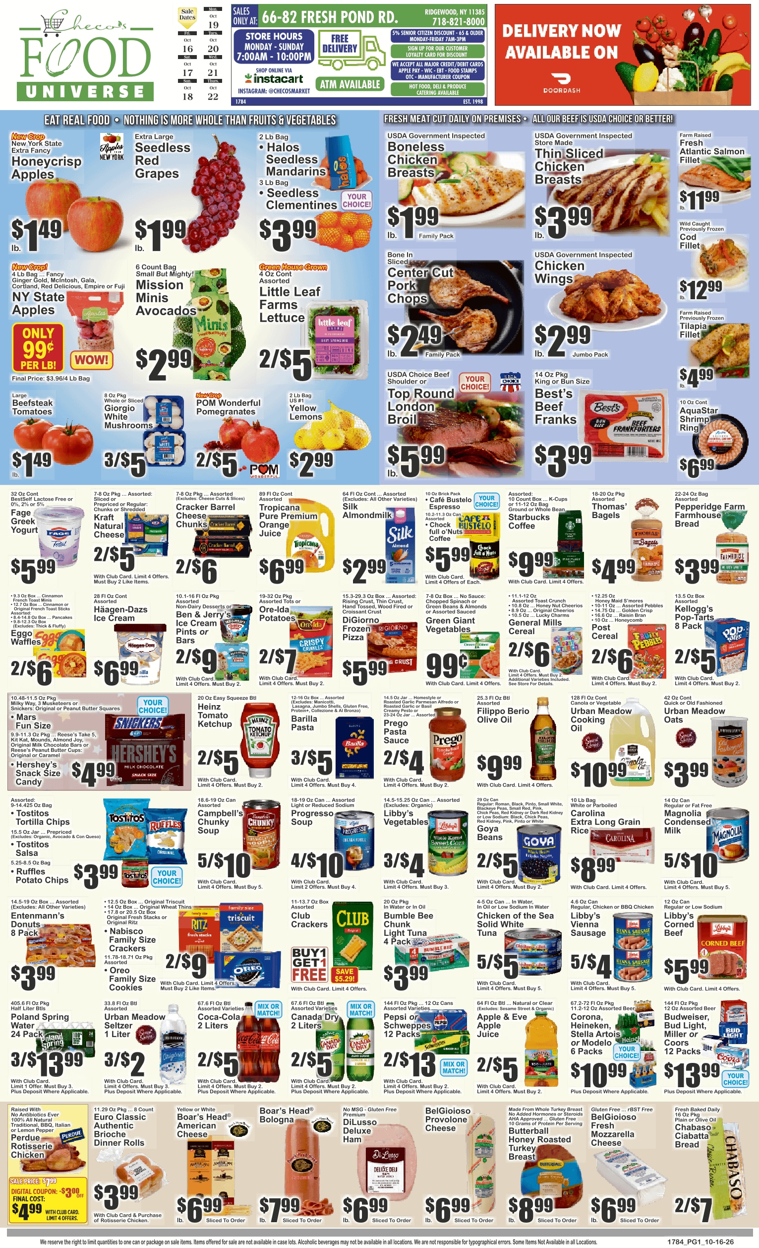 Food Universe (Ridgewood, NY) Weekly Ad October 16 - 22, 2026