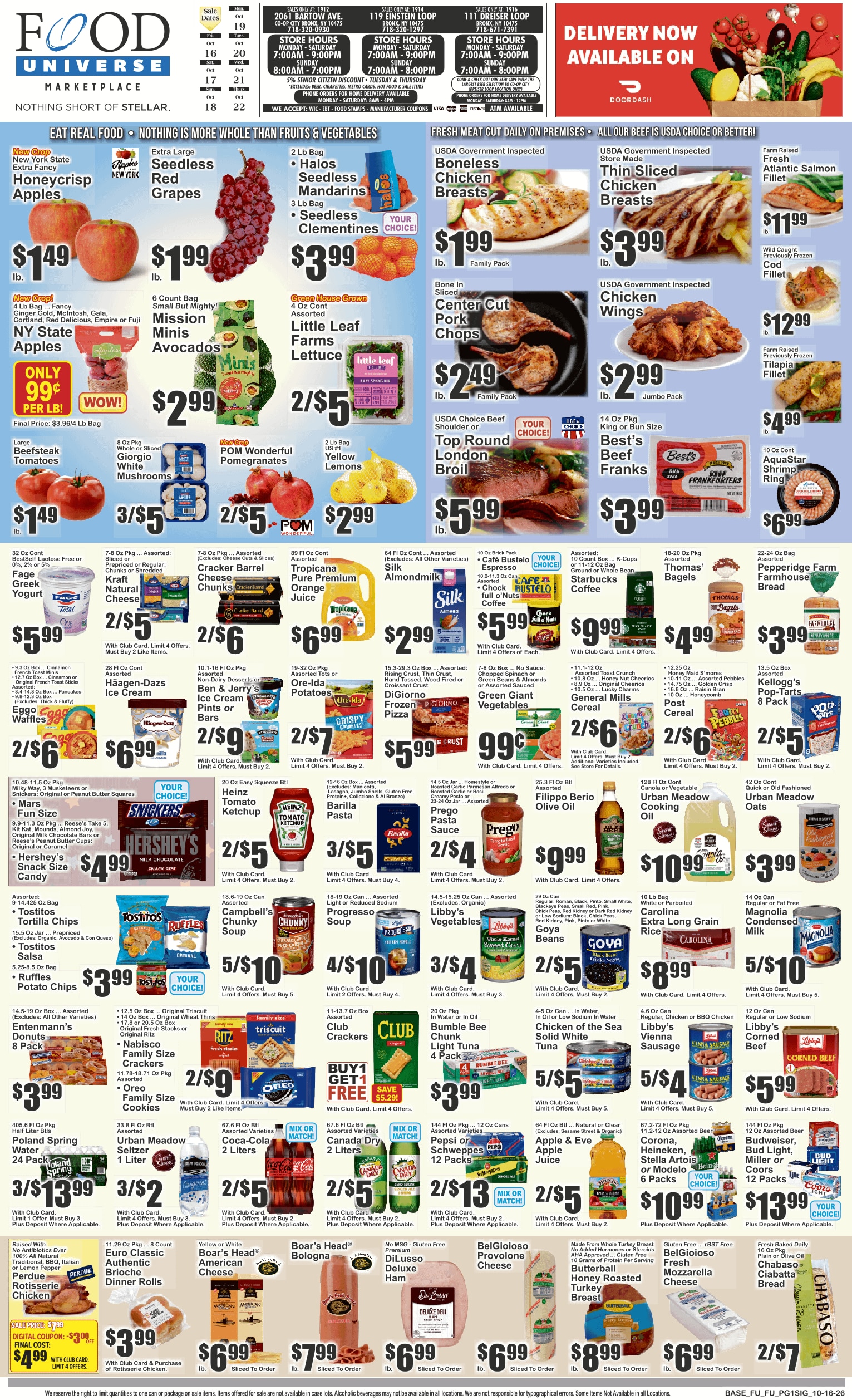 Food Universe Weekly Ad October 16 - 22, 2026