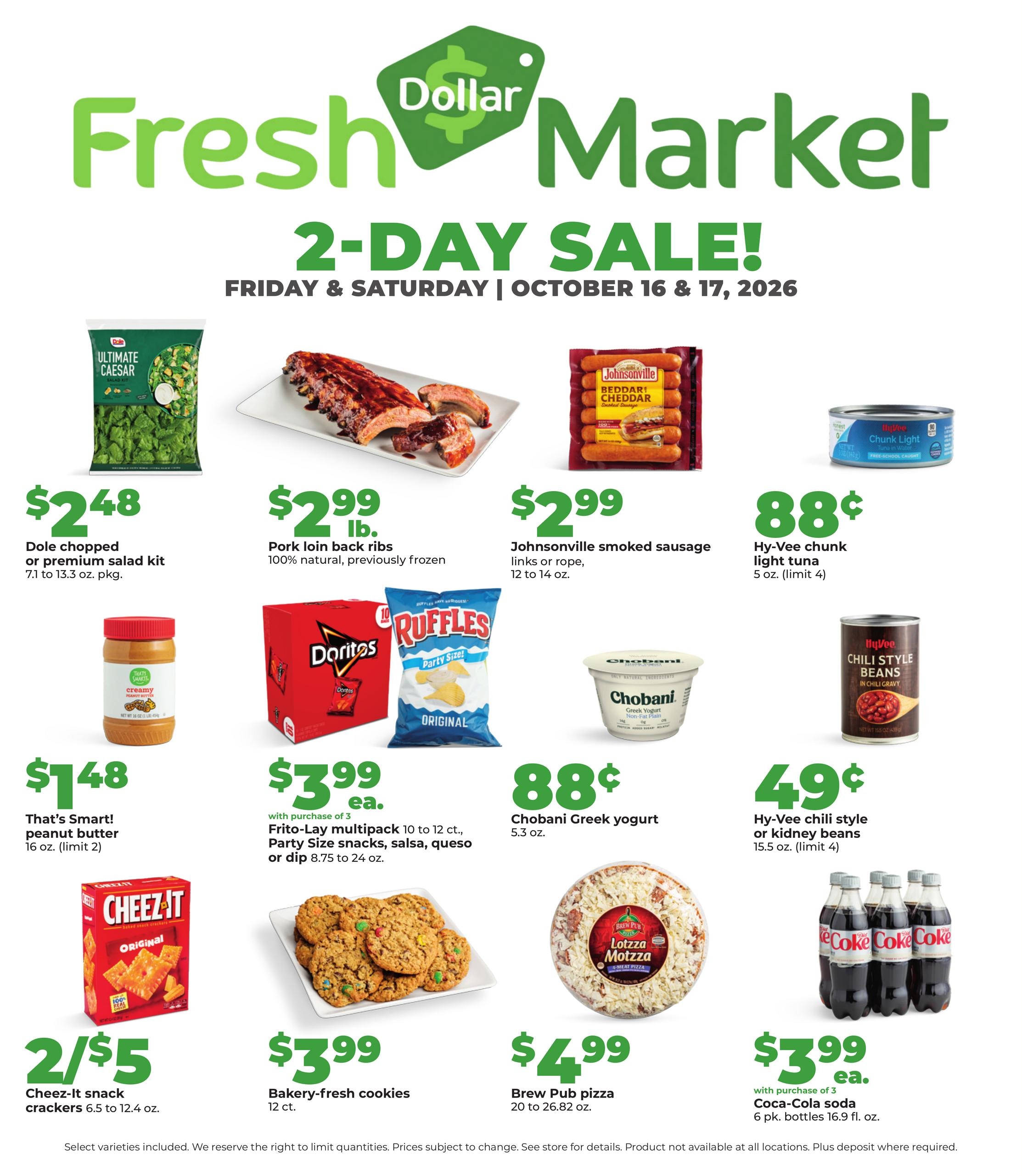 Hy-Vee 2-DAY SALE! Weekly Ad October 16 - 17, 2026