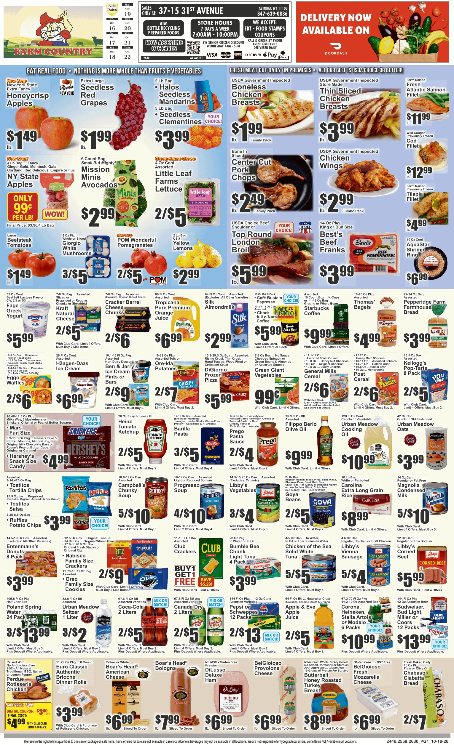 Farm Country (Astoria, NY) Key Food Weekly Ad October 16 - 22, 2026