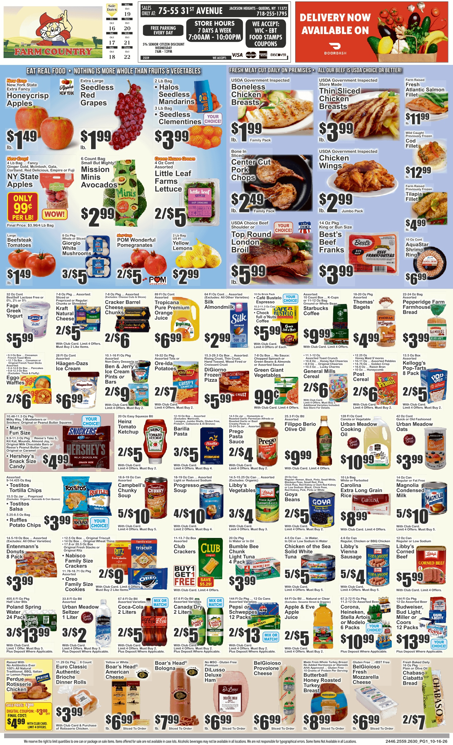 Farm Country (East Elmhurst, NY) Key Food Weekly Ad October 16 - 22, 2026