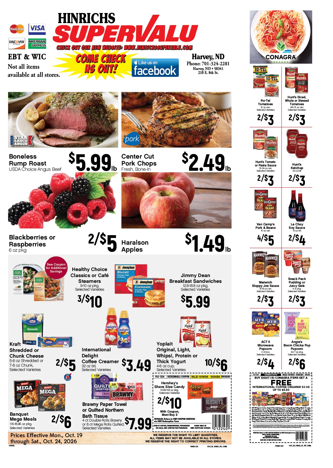 Hinrichs SuperValu Weekly Ad October 18 - 24, 2026