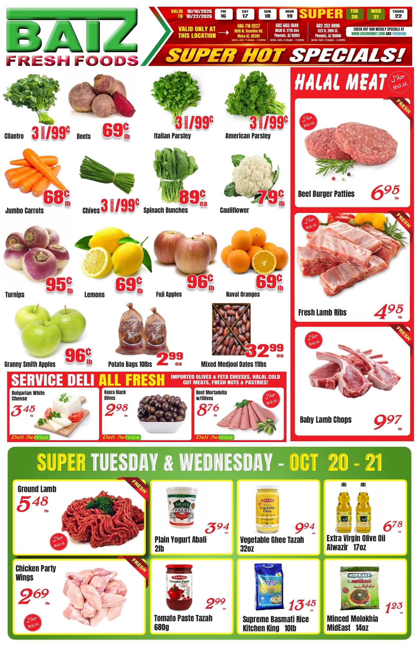 Baiz Market (Mesa, AZ) Weekly Ad October 16 - 22, 2026