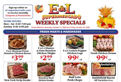 E & L Supermercado Weekly Ad October 17 - 23, 2026
