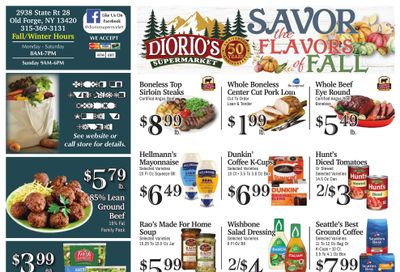 DiOrio's Supermarket Weekly Ad October 16 - 21, 2026
