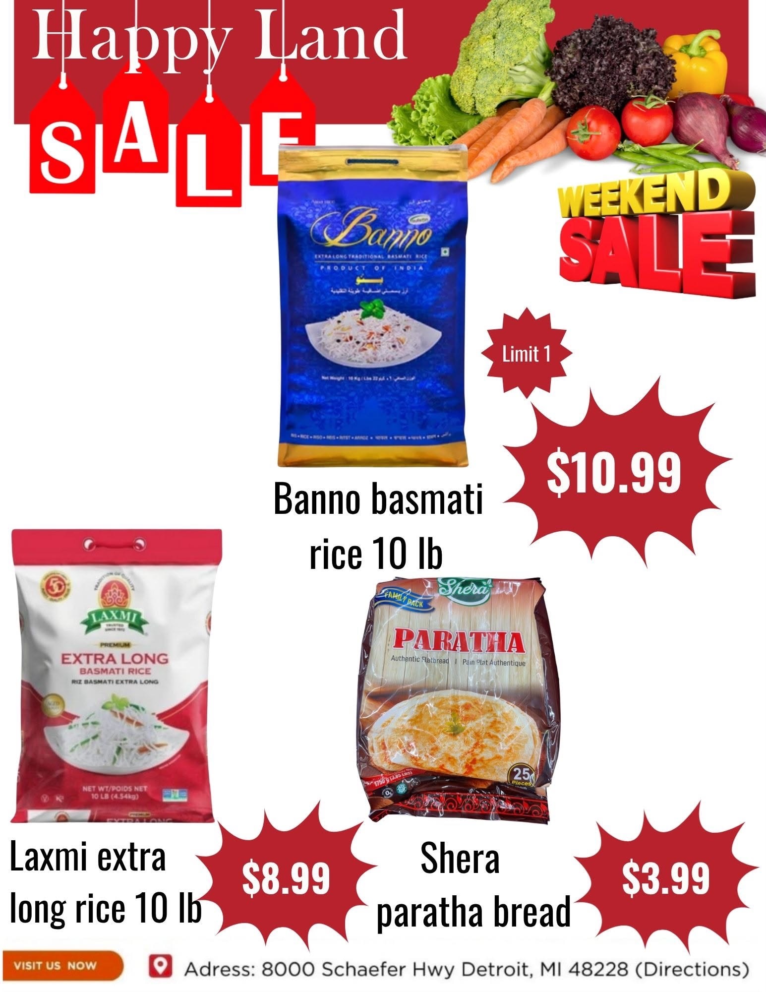 Happy Land Market (8000 Schaefer Highway, Detroit, MI) Weekly Ad October 17 - 17, 2026