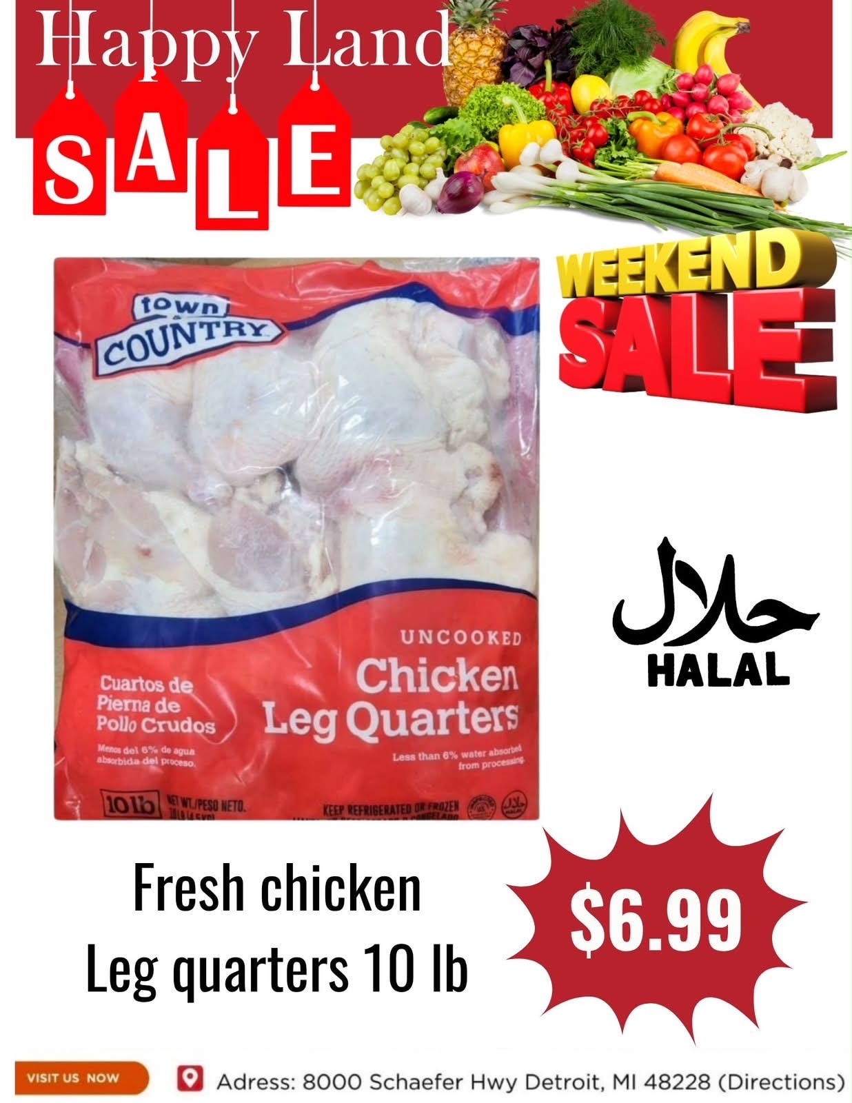 Happy Land Market (8000 Schaefer Highway, Detroit, MI) Weekly Ad October 17 - 17, 2026