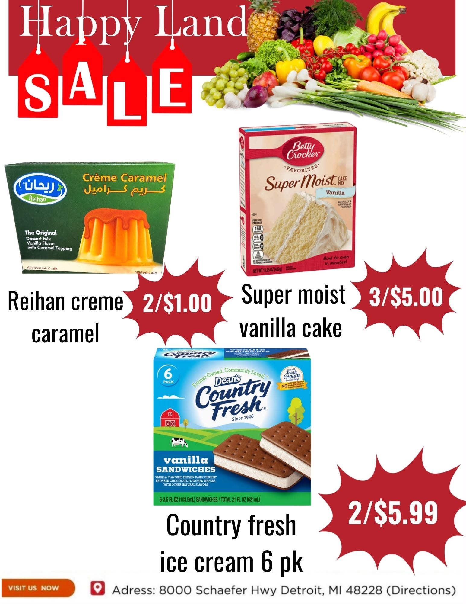 Happy Land Market (8000 Schaefer Highway, Detroit, MI) Weekly Ad October 17 - 17, 2026