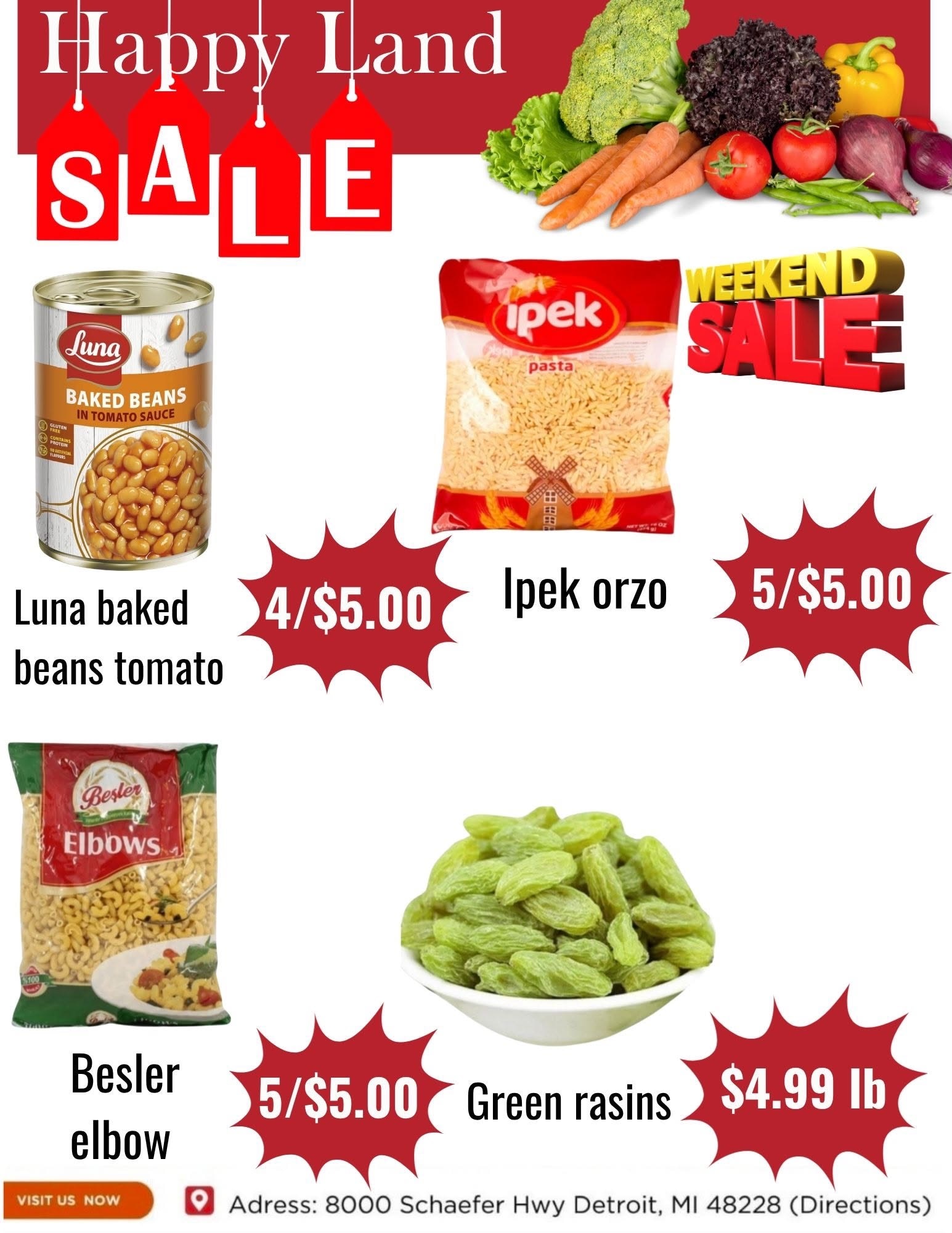 Happy Land Market (8000 Schaefer Highway, Detroit, MI) Weekly Ad October 17 - 17, 2026