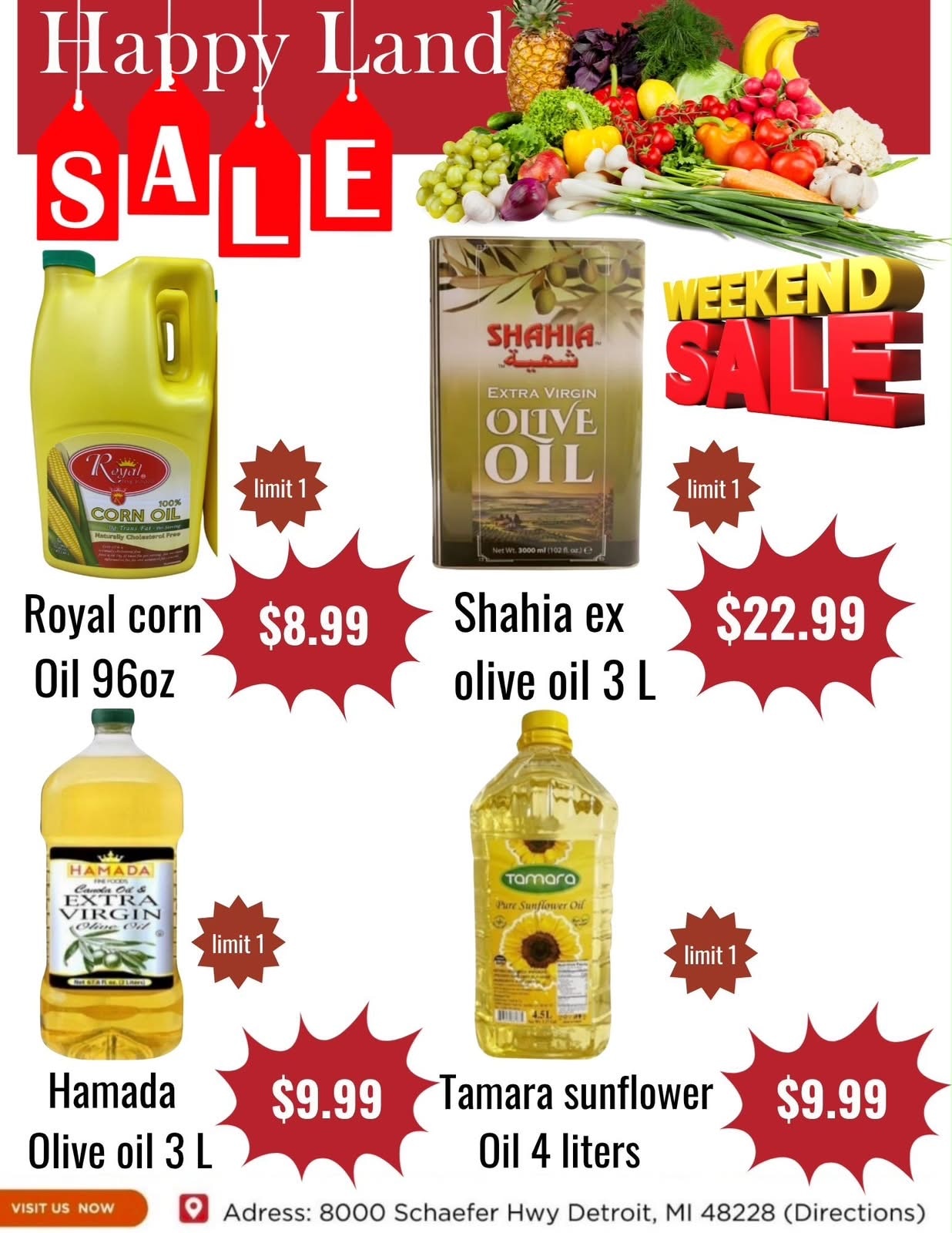 Happy Land Market (8000 Schaefer Highway, Detroit, MI) Weekly Ad October 17 - 17, 2026