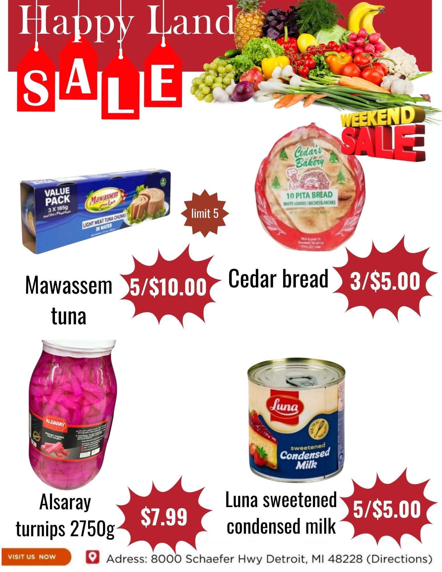 Happy Land Market (8000 Schaefer Highway, Detroit, MI) Weekly Ad October 17 - 17, 2026