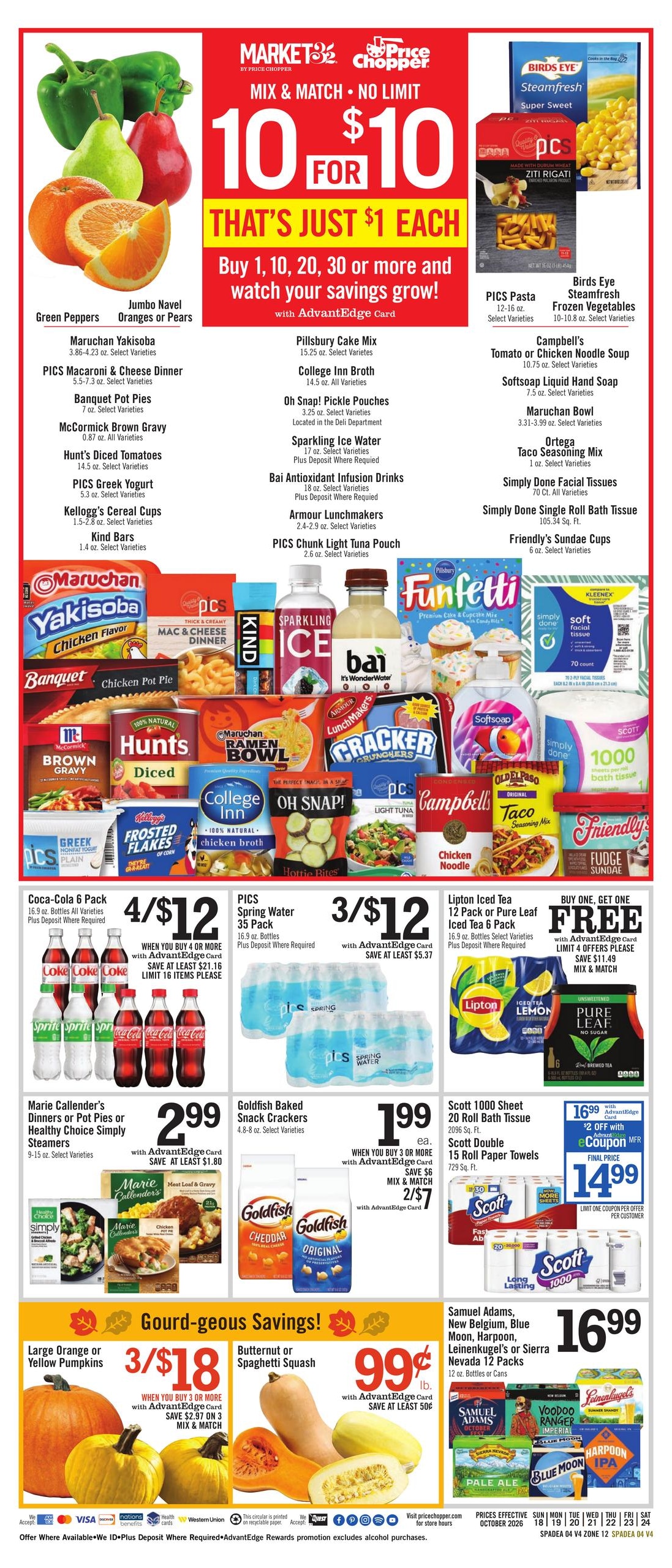Price Chopper (Williamstown Area, MA) Weekly Ad October 18 - 24, 2026