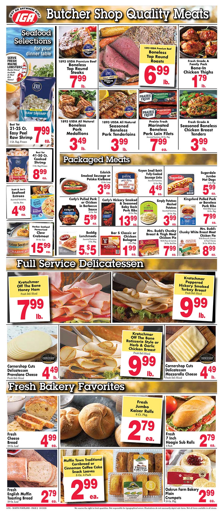 Orono IGA Weekly Ad October 17 - 23, 2026