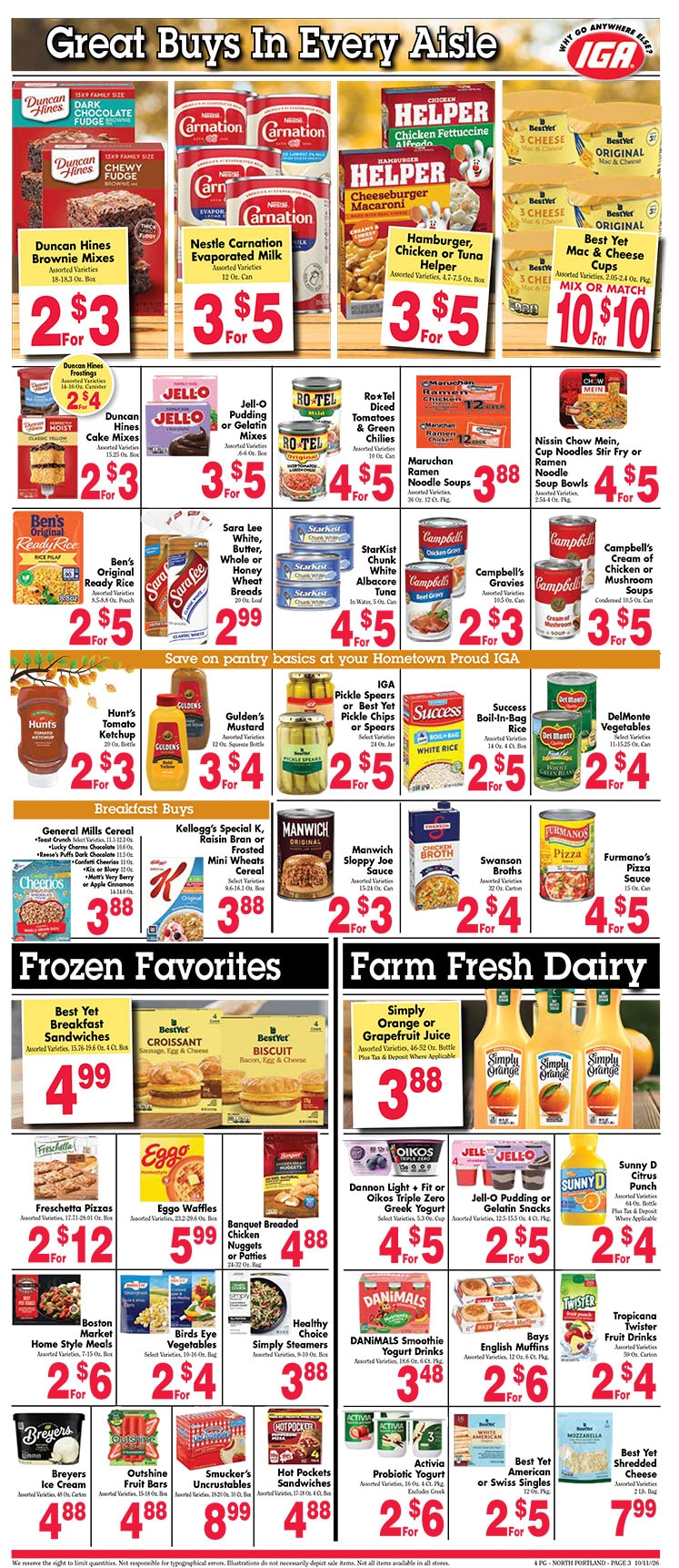 Orono IGA Weekly Ad October 17 - 23, 2026