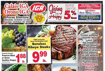 Calais IGA Weekly Ad October 17 - 23, 2026