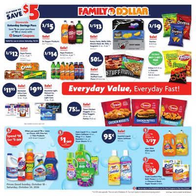 Family Dollar (Indianola Area, MS) Weekly Ad October 18 - 24, 2026