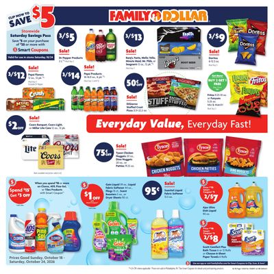Family Dollar (Rio Rico-Tucson Area, AZ) Weekly Ad October 18 - 24, 2026