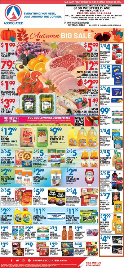 Associated Supermarkets (Haddonfield Area, NJ) Weekly Ad October 16 - 22, 2026