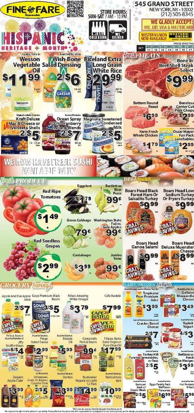 Fine Fare Supermarkets Weekly Ad October 17 - 17, 2026