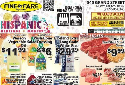 Fine Fare Supermarkets Weekly Ad October 17 - 17, 2026