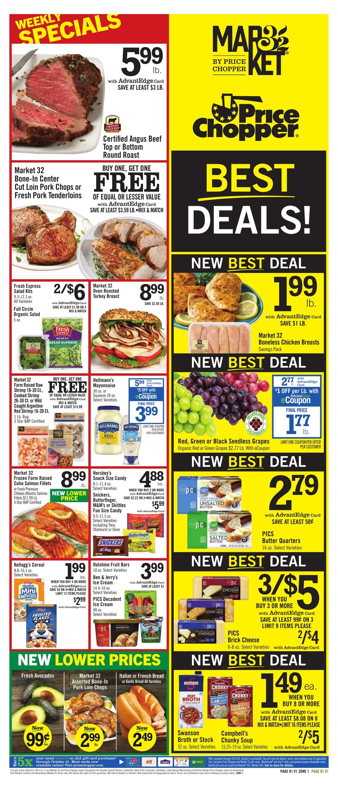 Price Chopper (Albany-Whitehall Area, NY) Weekly Ad October 18 - 24, 2026