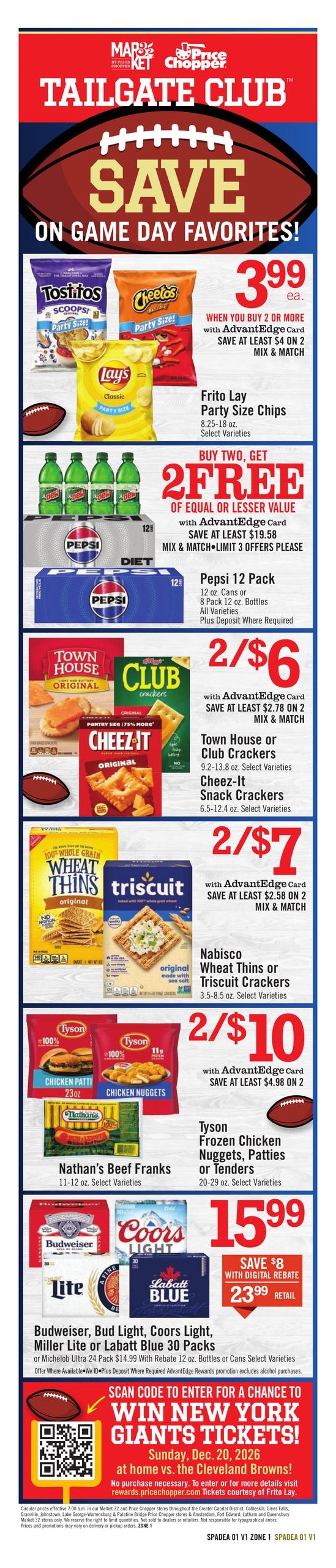Price Chopper (Albany-Whitehall Area, NY) Weekly Ad October 18 - 24, 2026