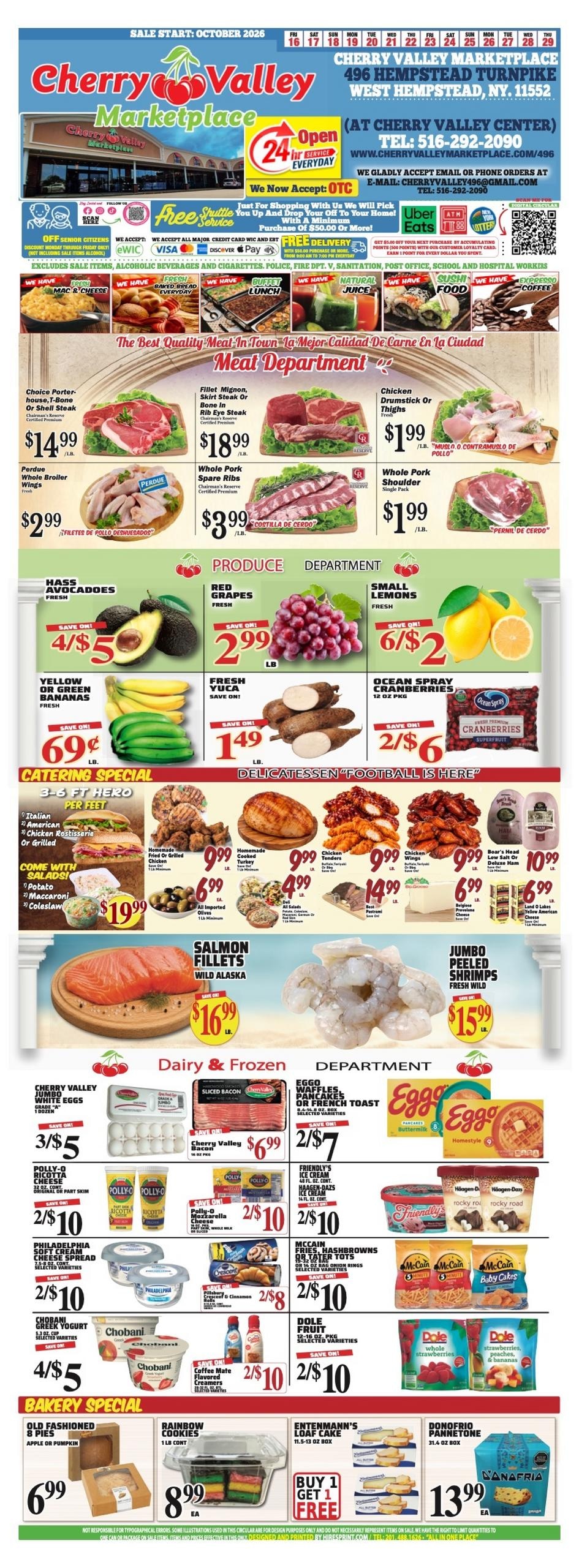 Cherry Valley Marketplace Weekly Ad October 16 - 29, 2026