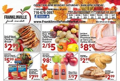 Franklinville Food Market Weekly Ad October 18 - 24, 2026