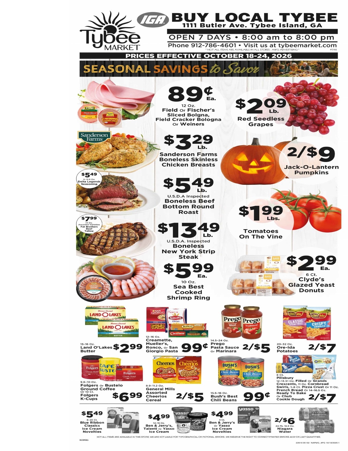 Tybee Market Weekly Ad October 18 - 24, 2026