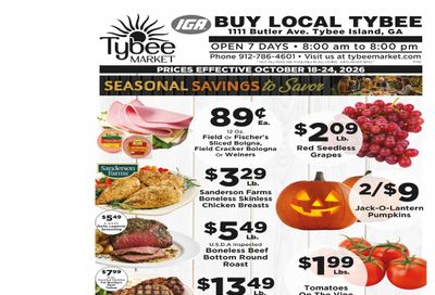 Tybee Market Weekly Ad October 18 - 24, 2026