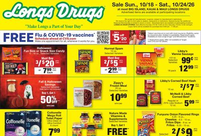 Longs Drugs Big Island Weekly Ad October 18 - 24, 2026