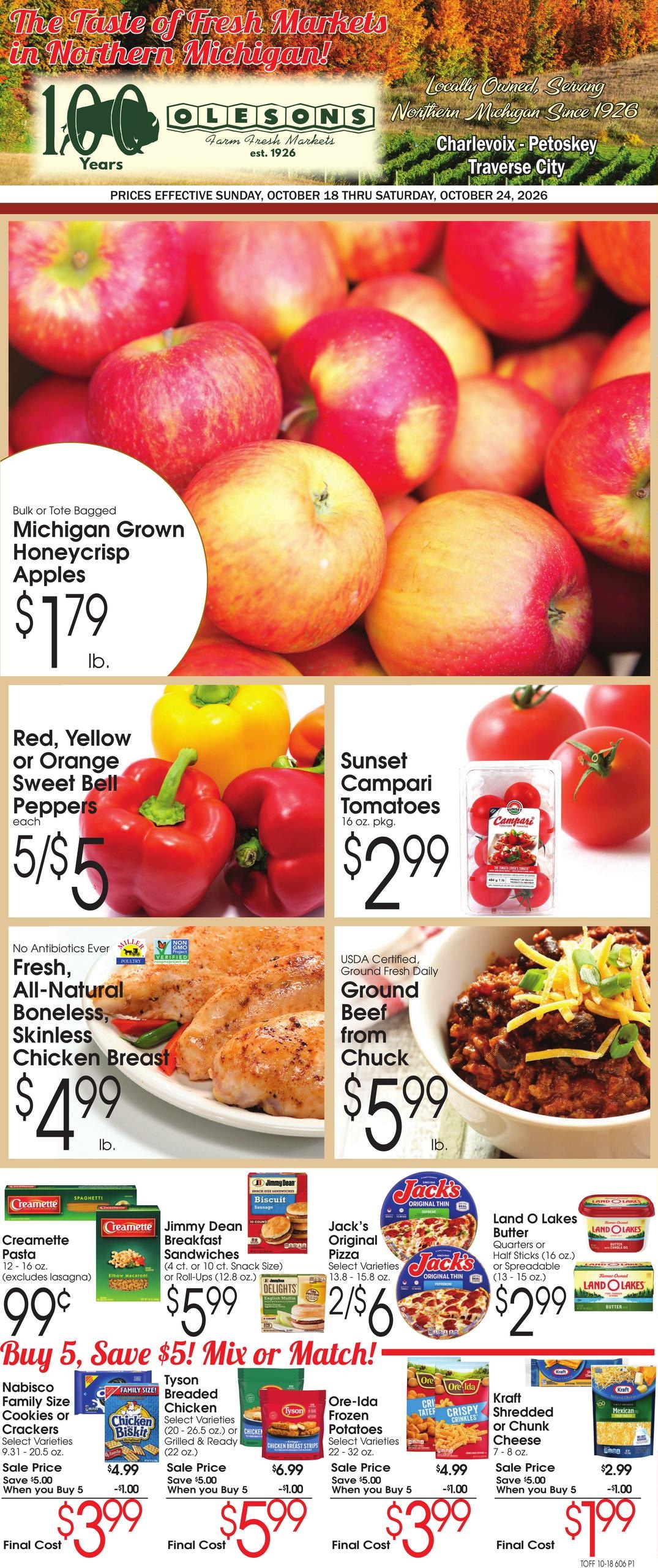Olesons Farm Fresh Markets Weekly Ad October 18 - 24, 2026