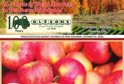 Olesons Farm Fresh Markets Weekly Ad October 18 - 24, 2026