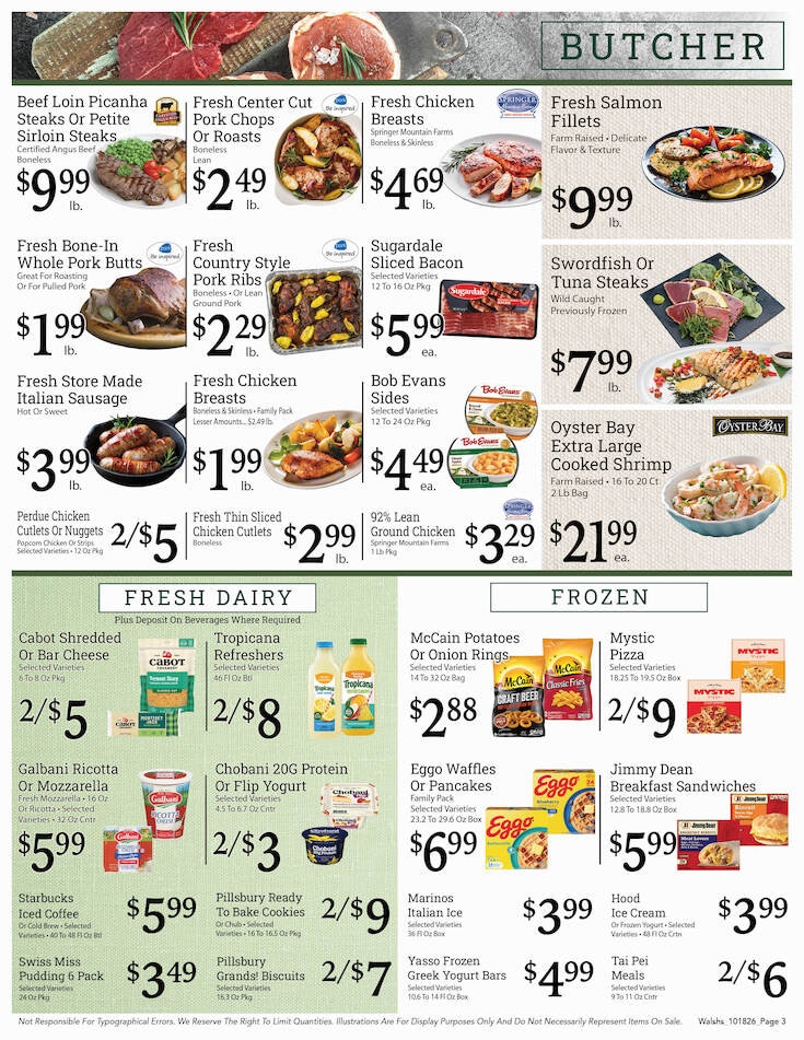 Walsh's Quality Market IGA Weekly Ad October 18 - 24, 2026