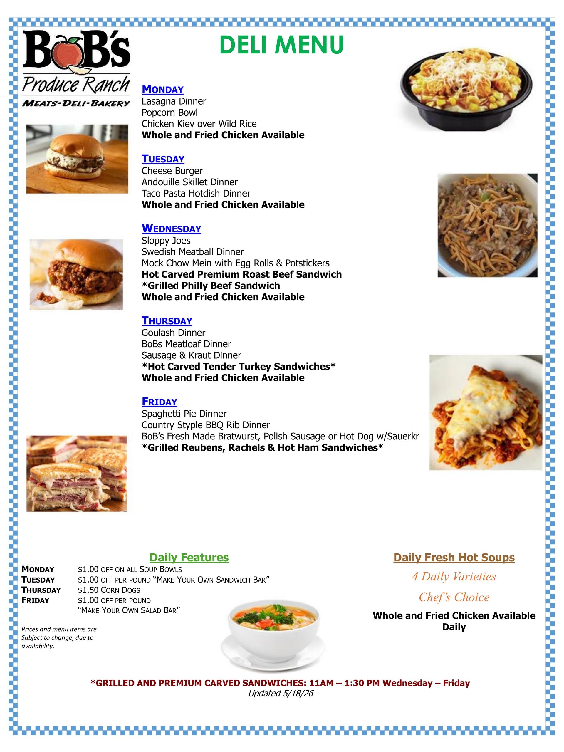 BoB's Produce Ranch Weekly Ad October 18 - 24, 2026