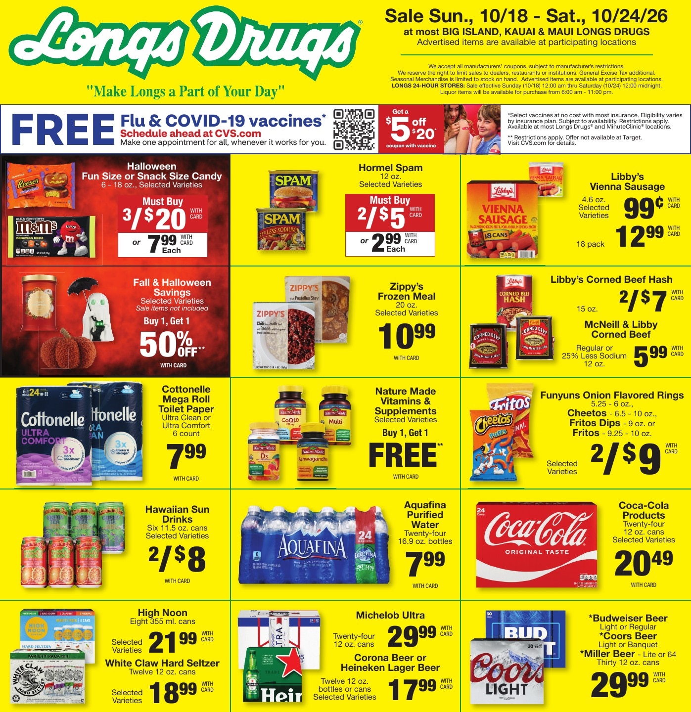 Longs Drugs Maui and Kauai Weekly Ad October 18 - 24, 2026