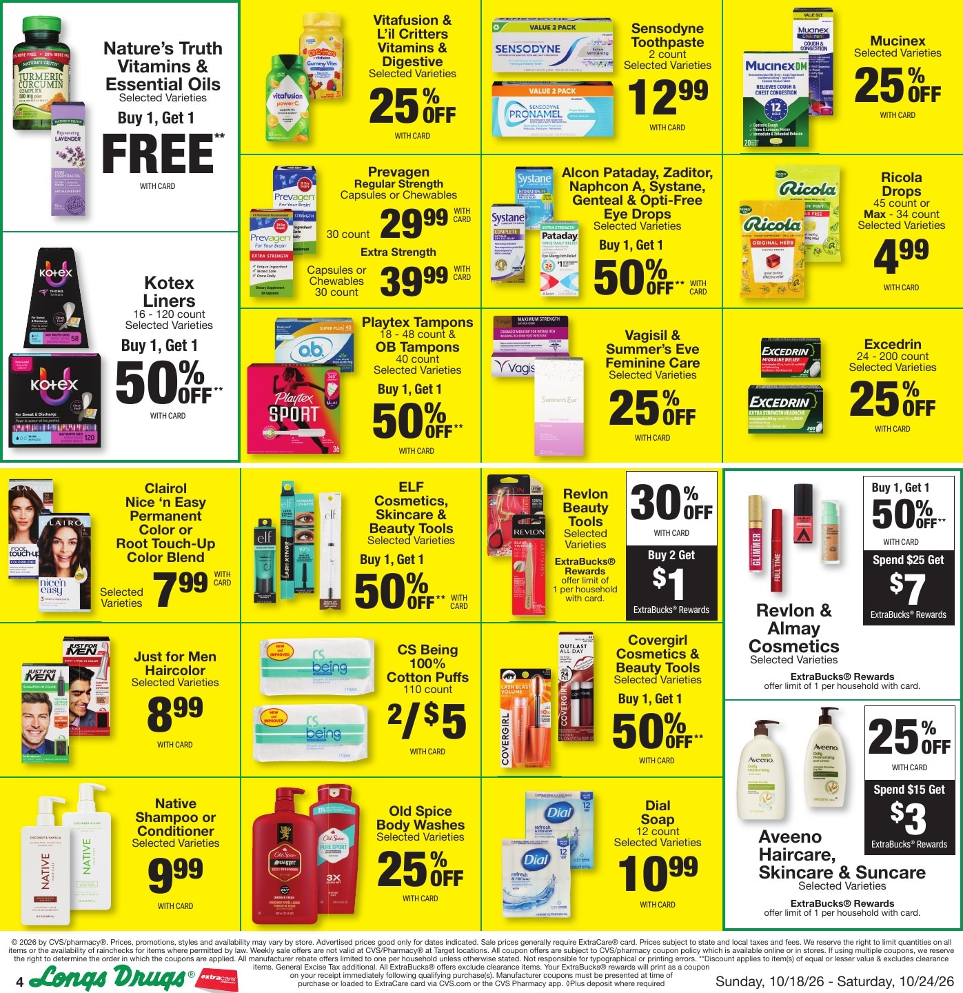 Longs Drugs Maui and Kauai Weekly Ad October 18 - 24, 2026