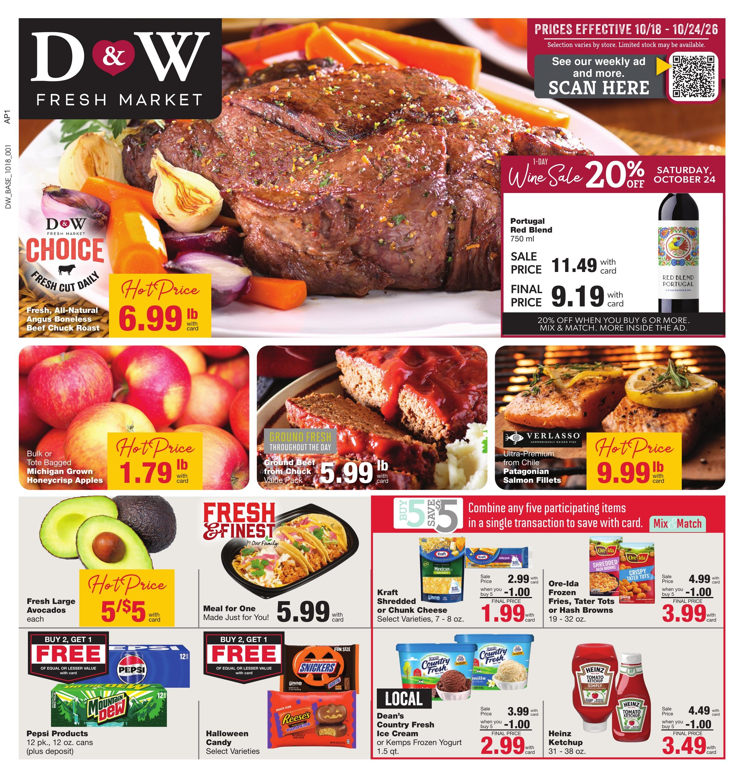 D&W Fresh Market Weekly Ad October 18 - 24, 2026