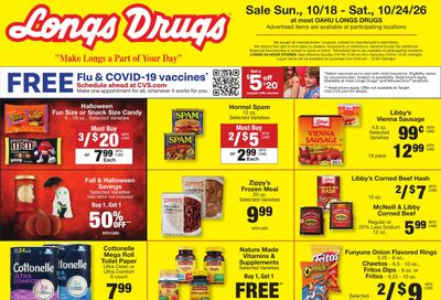 Longs Drugs Oahu Weekly Ad October 18 - 24, 2026