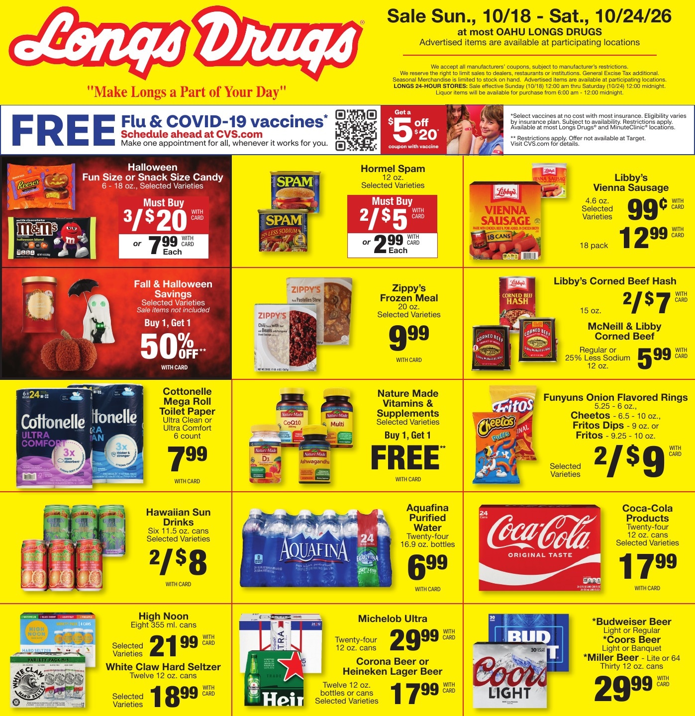 Longs Drugs Oahu Weekly Ad October 18 - 24, 2026