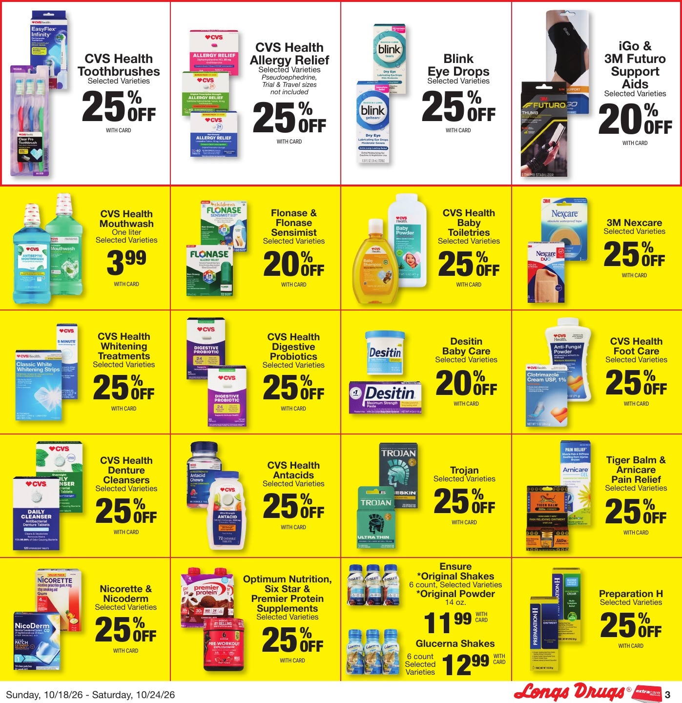 Longs Drugs Oahu Weekly Ad October 18 - 24, 2026