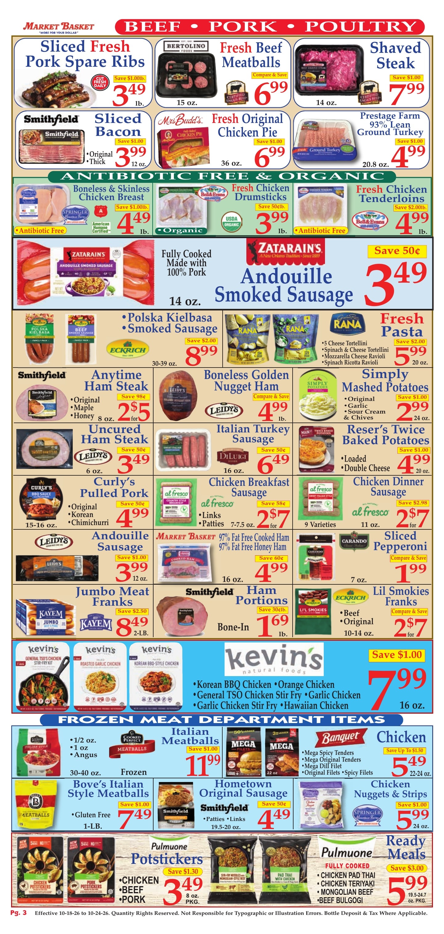 Market Basket (Iowa and other locations, LA) Weekly Ad October 18 - 24, 2026