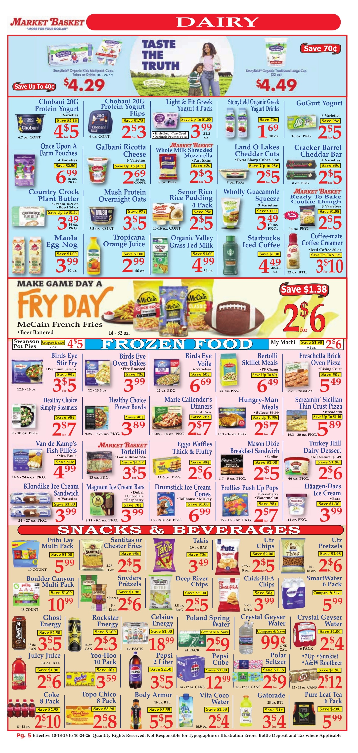 Market Basket (Iowa and other locations, LA) Weekly Ad October 18 - 24, 2026