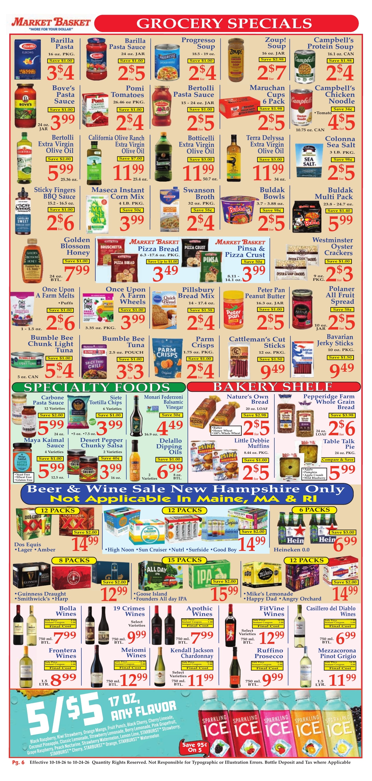 Market Basket (Iowa and other locations, LA) Weekly Ad October 18 - 24, 2026