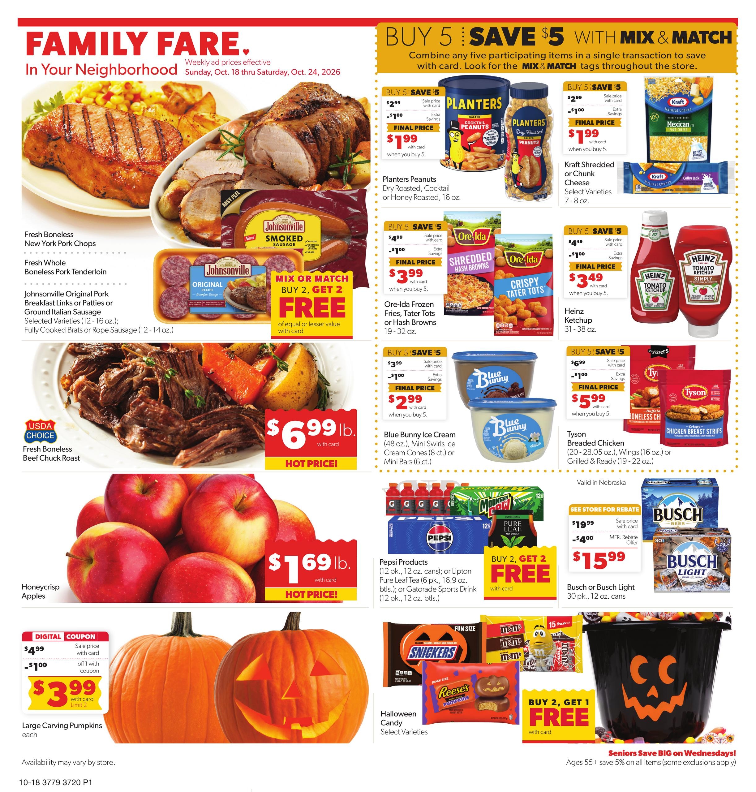 Family Fare (Sabetha Area, KS) Weekly Ad October 18 - 24, 2026