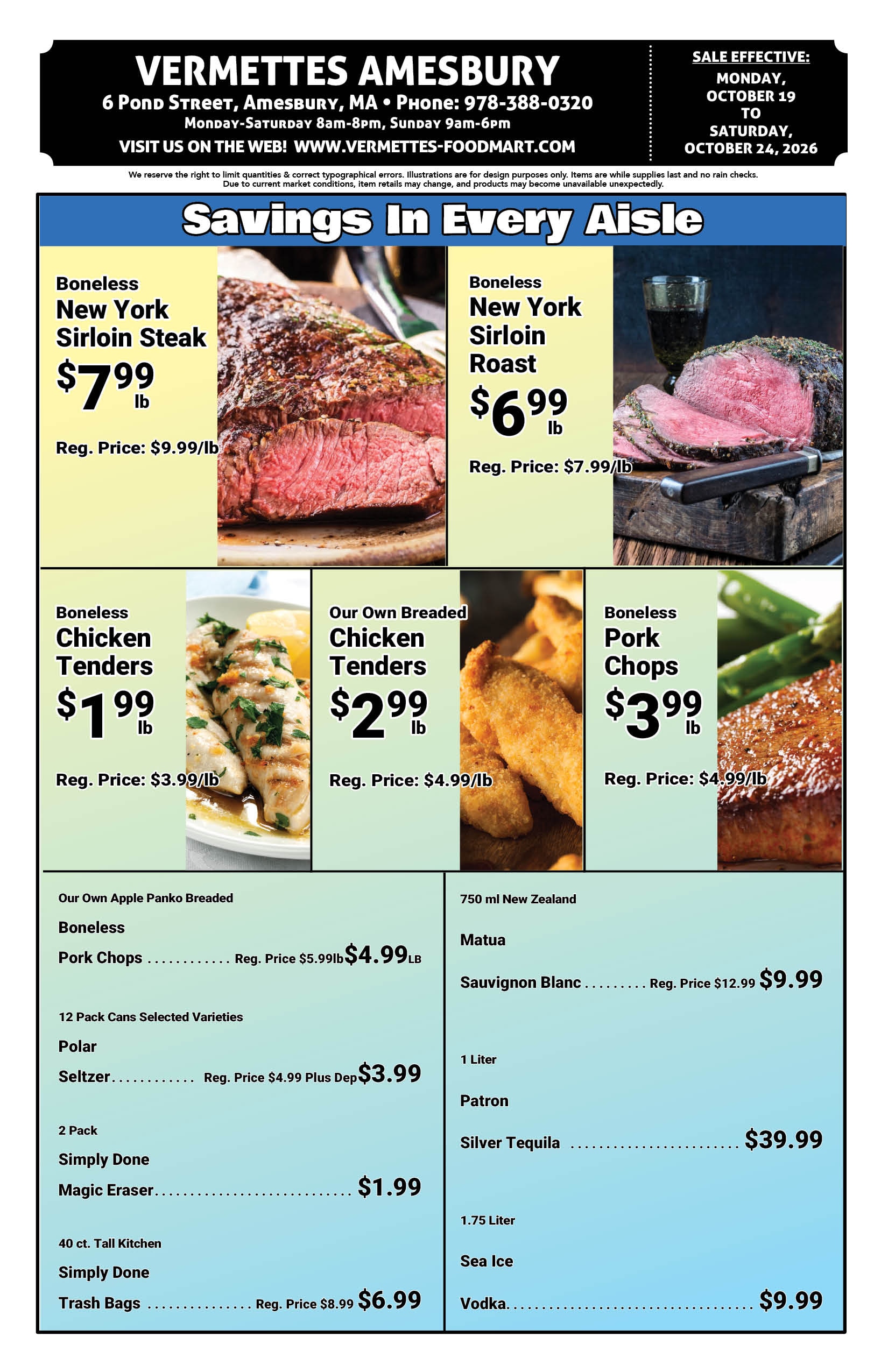 Vermette's Market Weekly Ad October 19 - 24, 2026