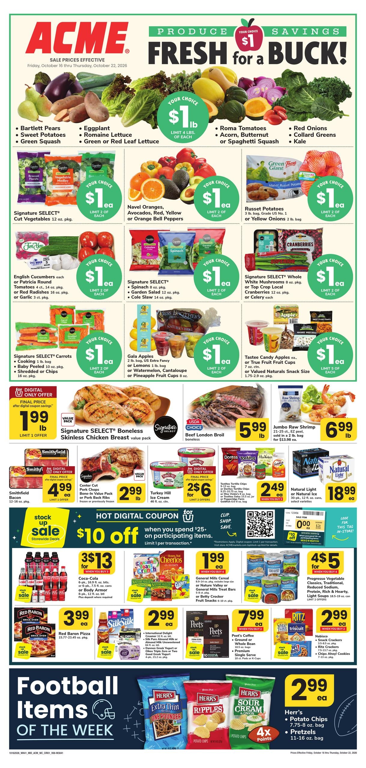 Acme Markets (Edgewater-Mayo Area, MD) Weekly Ad October 16 - 22, 2026